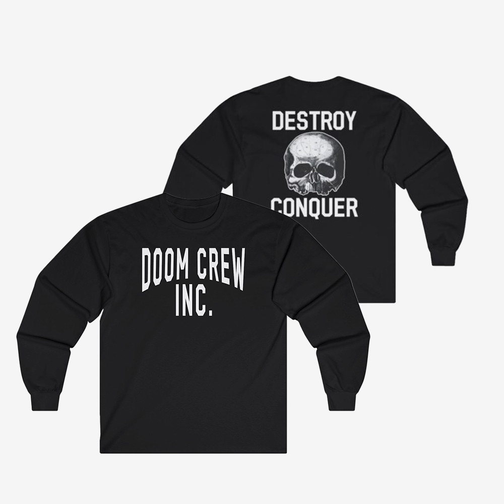 Black Label Society Doom Crew Destroy Conquer Long Sleeve Shirt Music Apparel Gift For Him