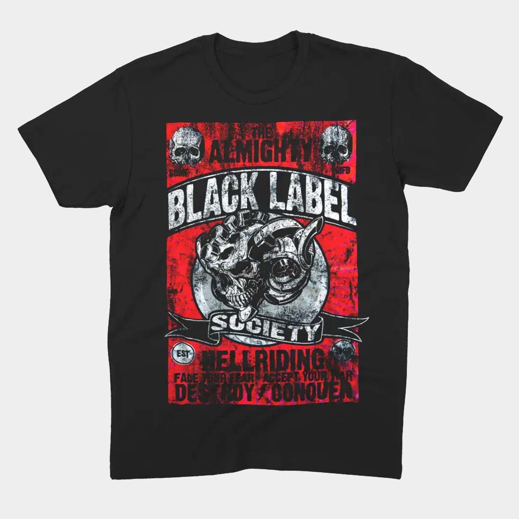 Black Label Society Merch BLS Hell Riding T-Shirt Gift Ideas For Brother
