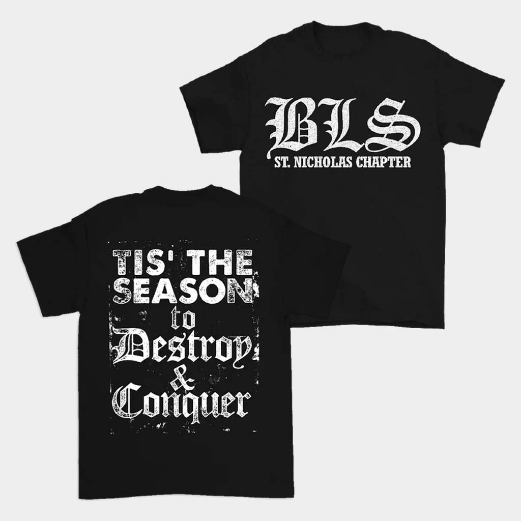 Black Label Society Merch BLS St Nicholas Tis The Season T-Shirt Gift Ideas For Fans