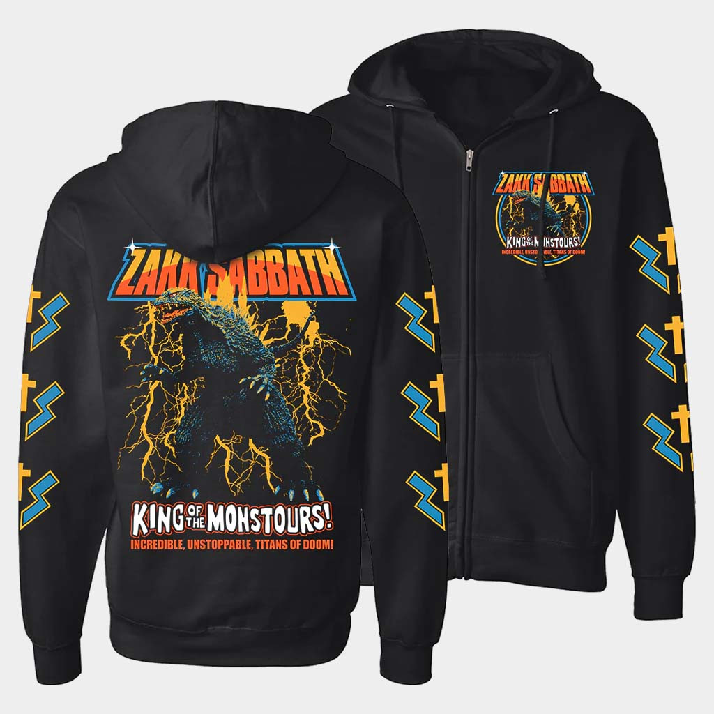 Black Label Society Merch King Of Monstours Zip Hoodie Gifts For Band Fans