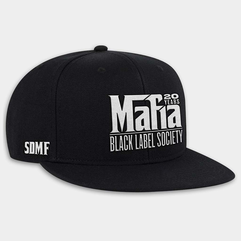 Black Label Society Merch Mafia 20 Year Anniversary Snapback Hat Embroidered Dad Gifts