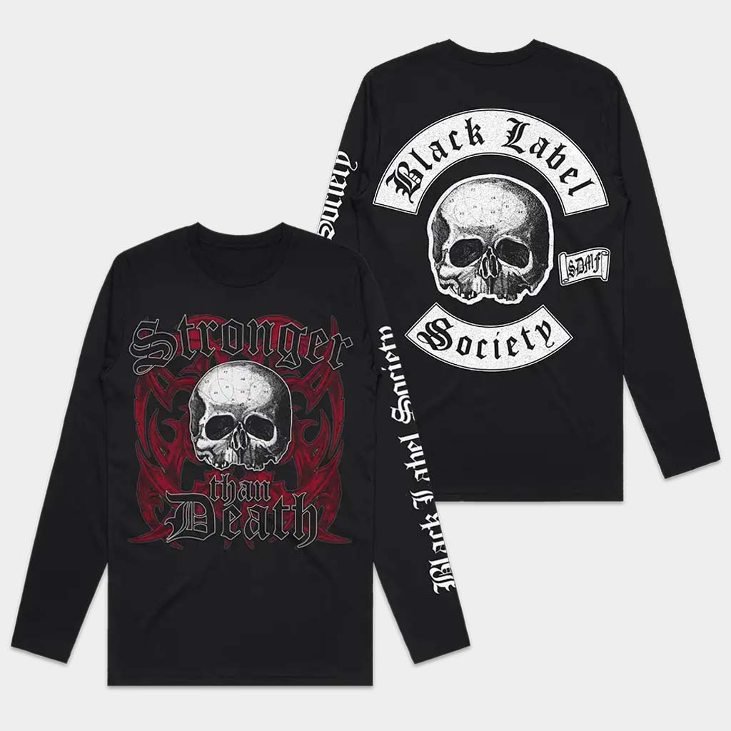 Black Label Society Merch Stronger Than Death Long Sleeve T-Shirt Birthday Gift For Him Black Label Society Merch Stronger Than Death Long Sleeve T-Shirt Birthday Gift For Him