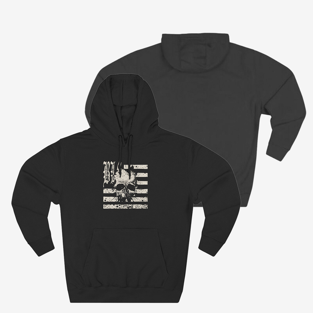 Black Label Society Skully Flag Hoodie Zakk Wylde Merch Black Label Clothing