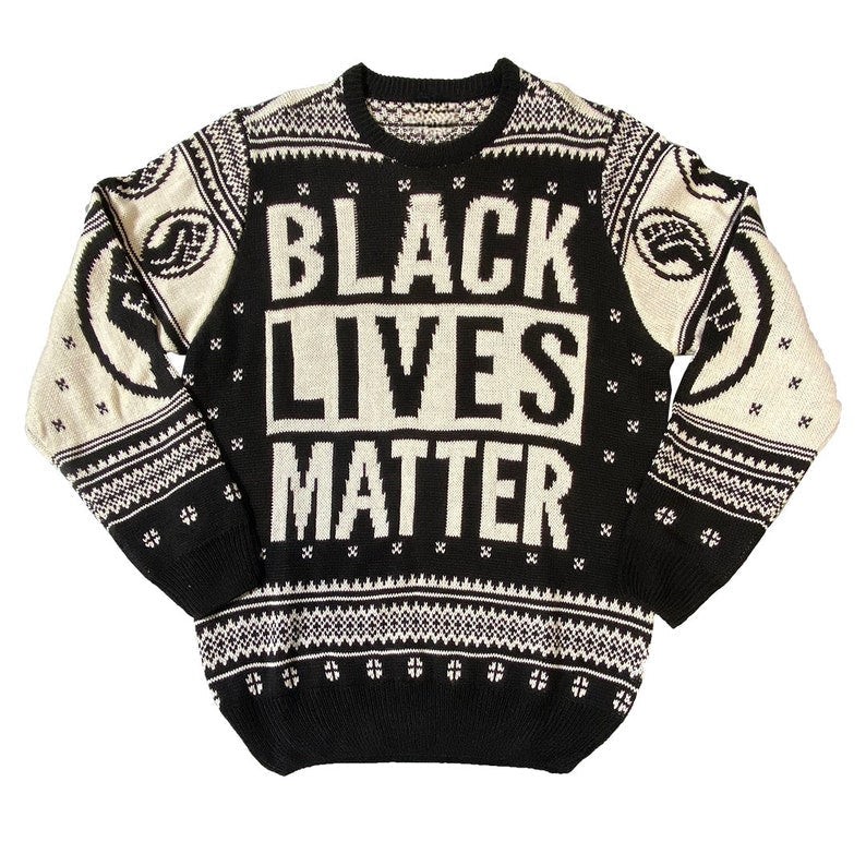 Black Lives Matter Ugly Holiday Jumper Cozy Winter Sweaters Awareness Present Ideas