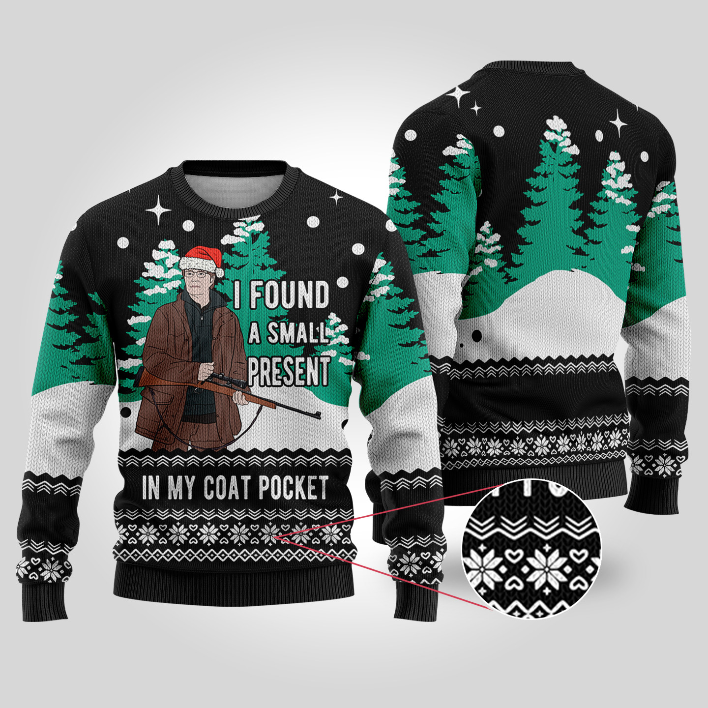 Black Lucas The Hunt Funny Ugly Christmas Sweater Seasonal Gift Merch for Cozy Christmas Vibes