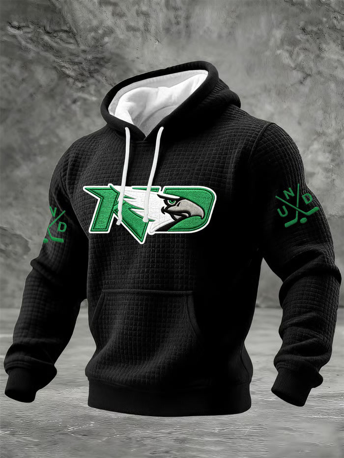 Black North Dakota Hockey Hoodie Game Day Merch Gifts For Ice Hockey Fans