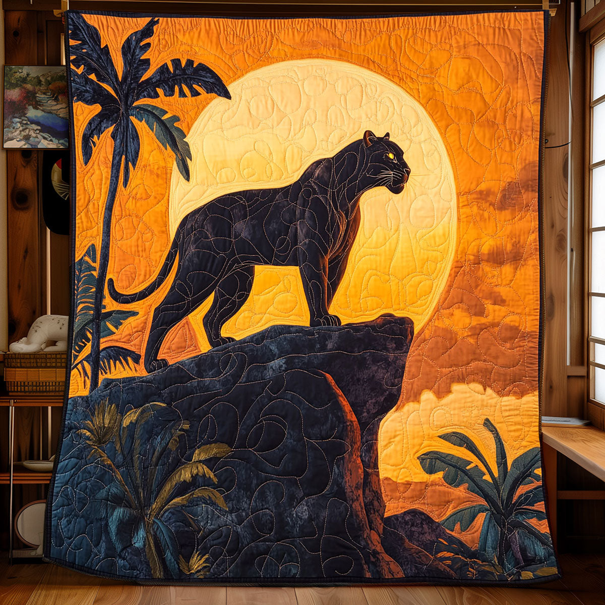 Black Panther Quilt Blanket Special Throw Blanket Holiday Gifts For Panther Lovers