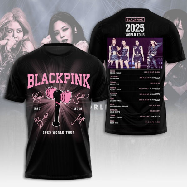 Black Pink World Tour 2025 T-Shirt Best Gifts For Music Lovers