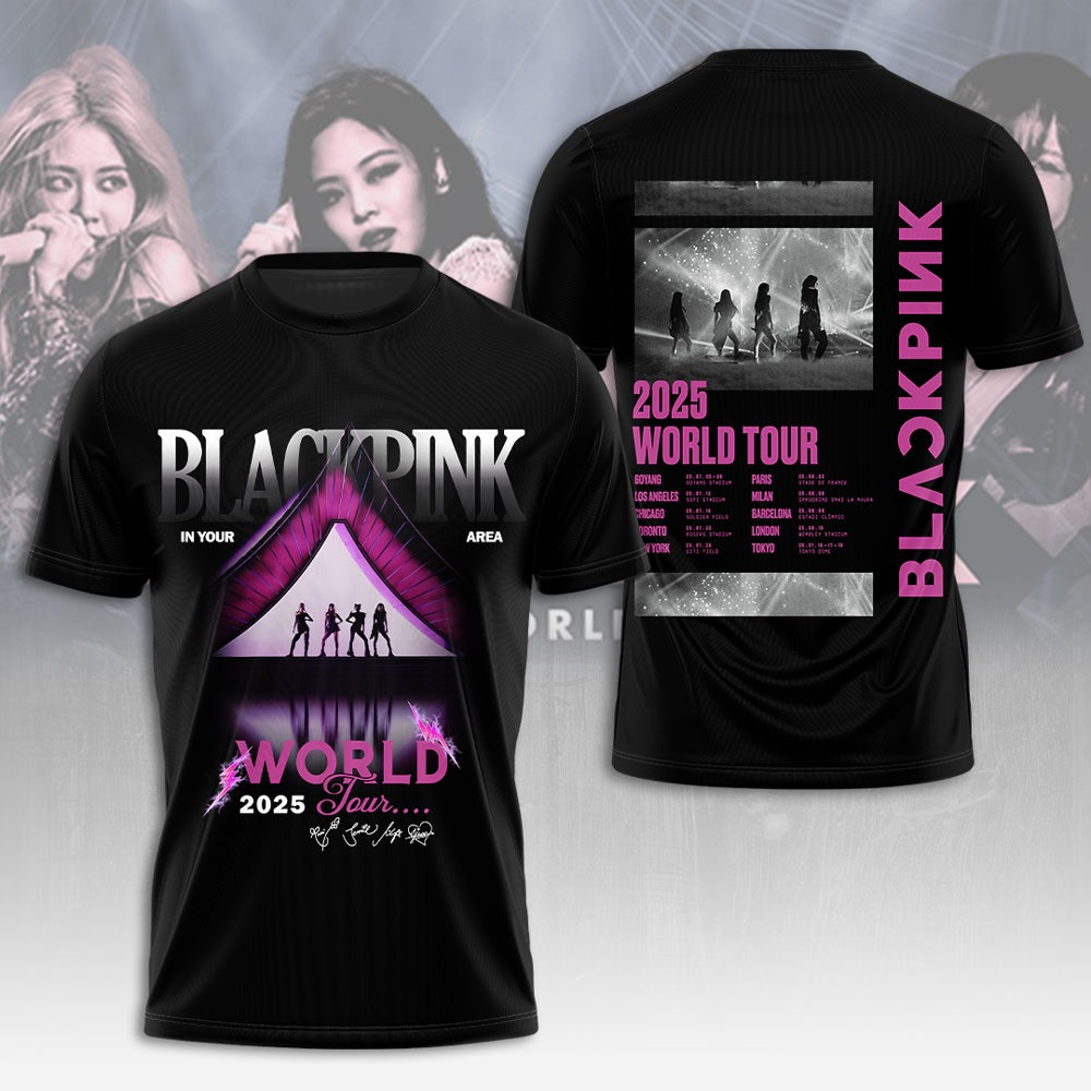 Black Pink World Tour 2025 Unisex T-Shirt Gift Ideas For Music Lovers