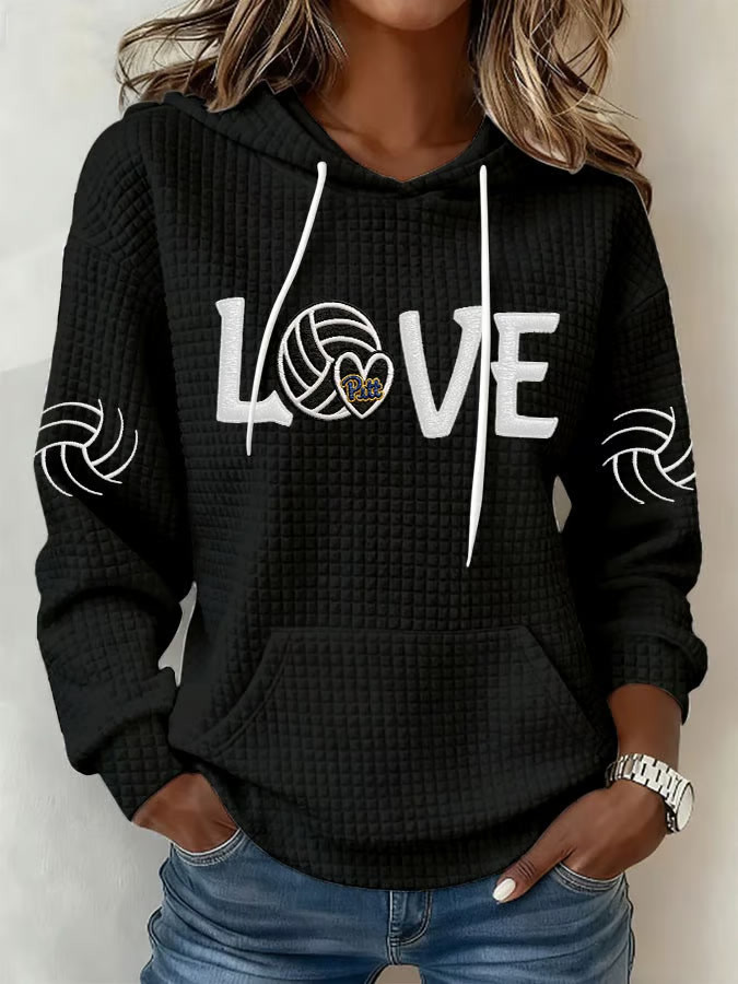 Black Pittsburgh Volleyball Hoodie Game Day Clothing Gifts For Volleyball Lovers