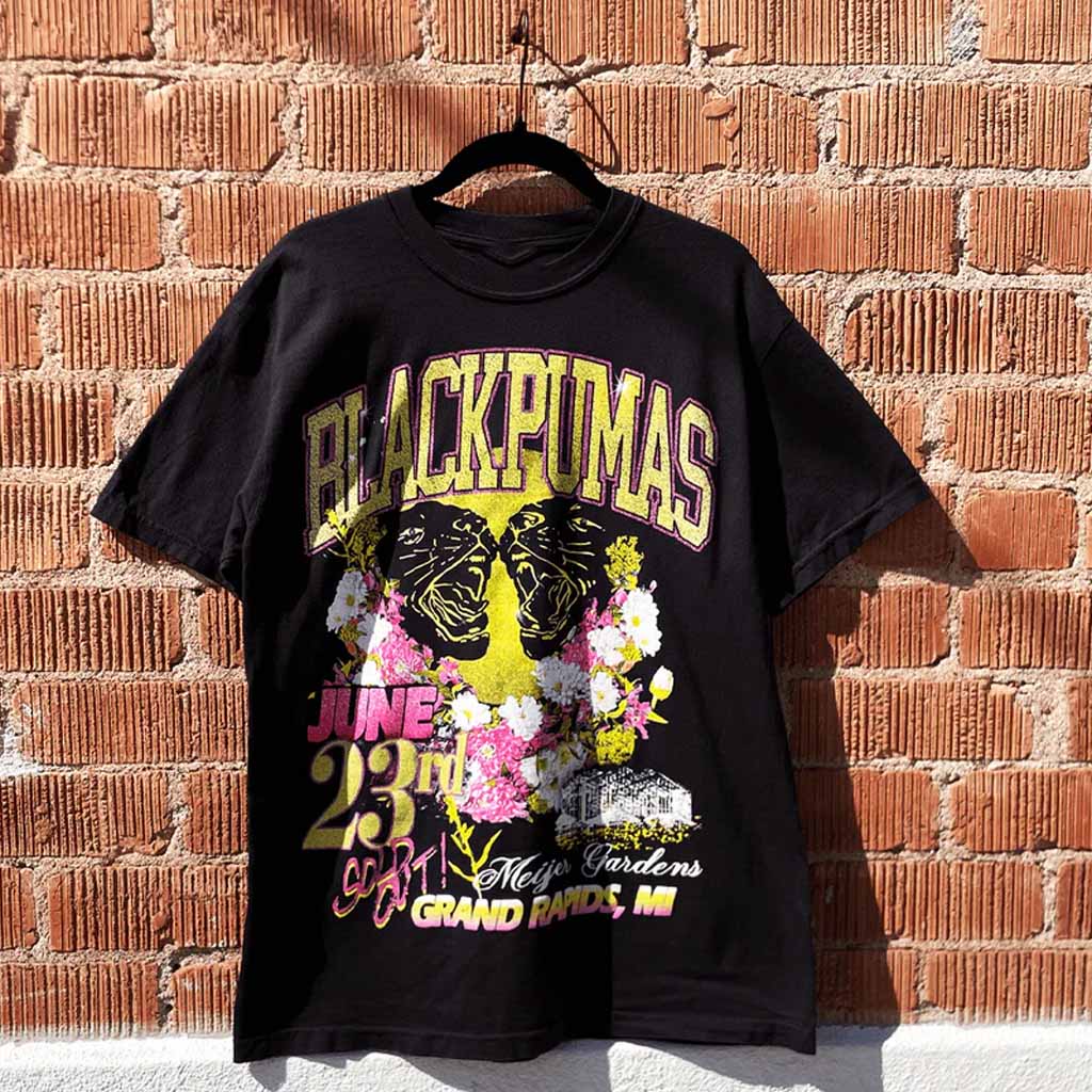 Black Pumas Merch Grand Rapids T-Shirt Christmas Gifts For Girlfriend