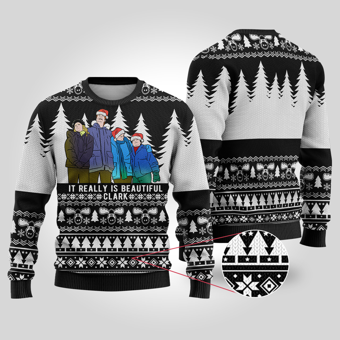 Black Really Beautiful Eddie National Lampoon Christmas Sweater Warm Winter Merch Gift for Someone You Love