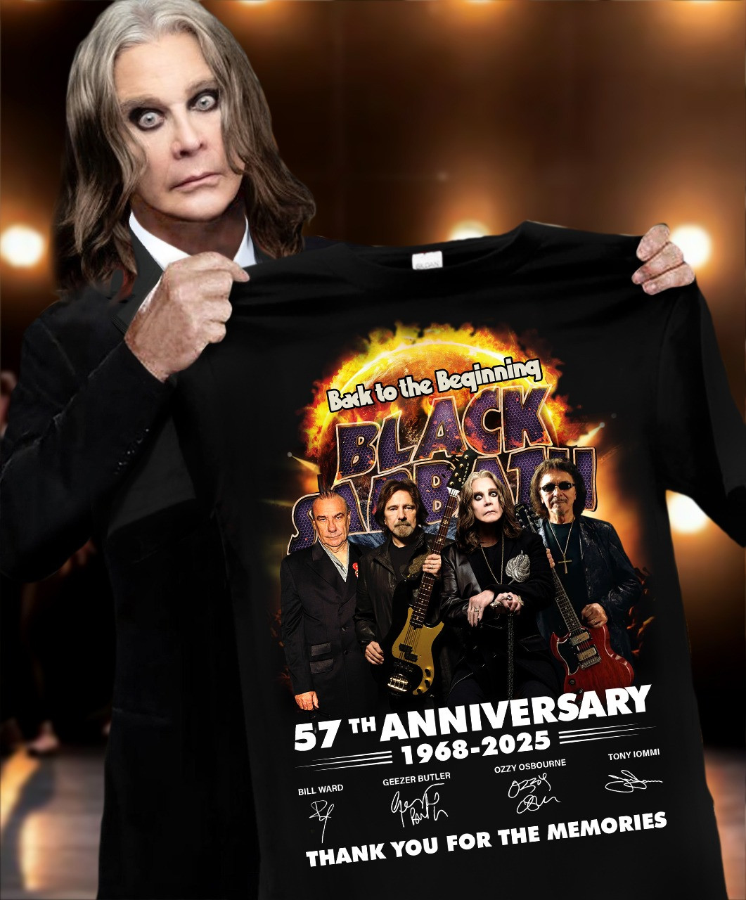Black Sabbath 57Th Anniversary 1968 2025 Shirt Thank You For The Memories Fan Gifts