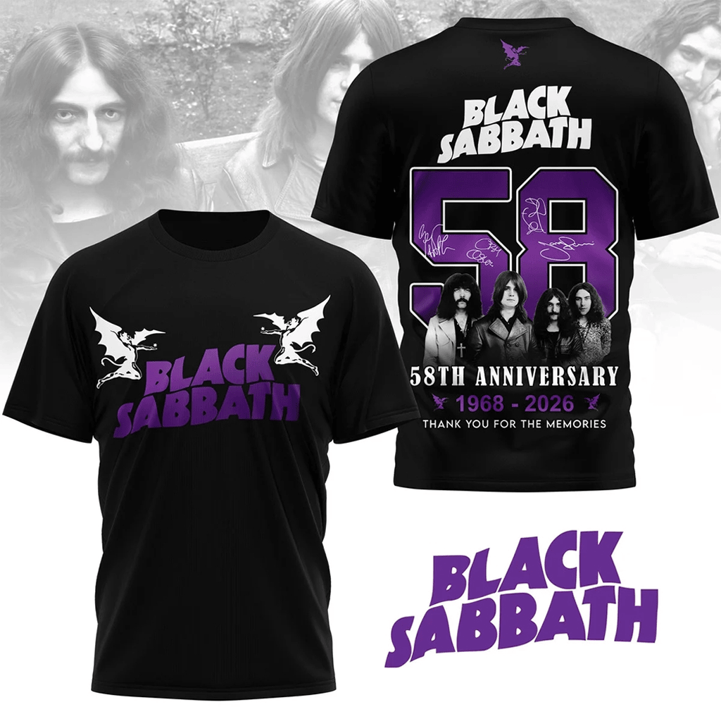 Black Sabbath 58Th Anniversary Shirt 2026 Black Sabbath Merch Gifts For Band Fans