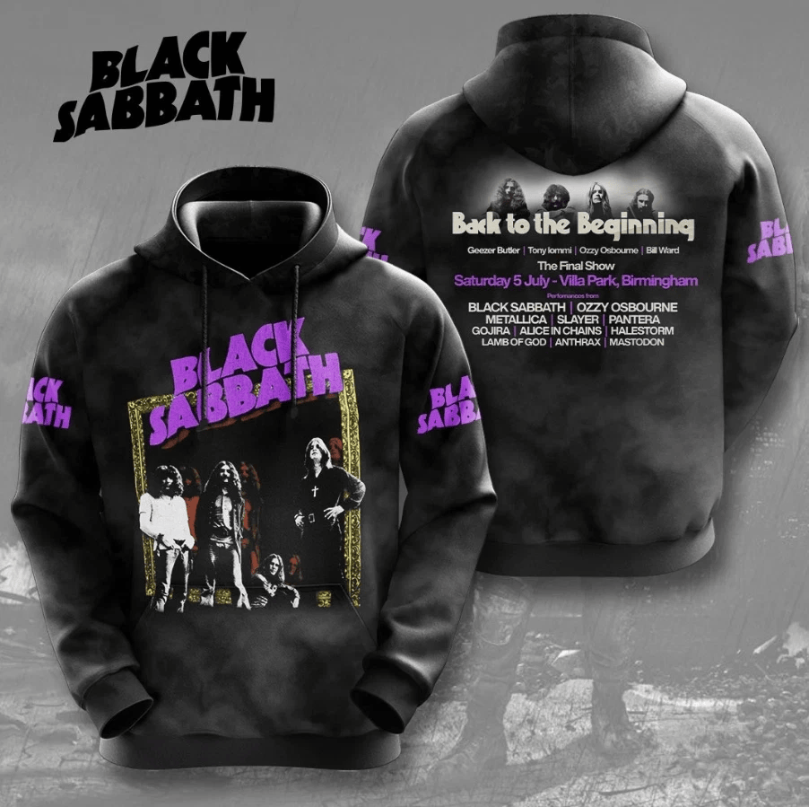 Black Sabbath Hoodie 2025 Tour Back To The Beginning Apparel Ozzy Osbourne Merch Black Sabbath Hoodie 2025 Tour Back To The Beginning Apparel Ozzy Osbourne Merch