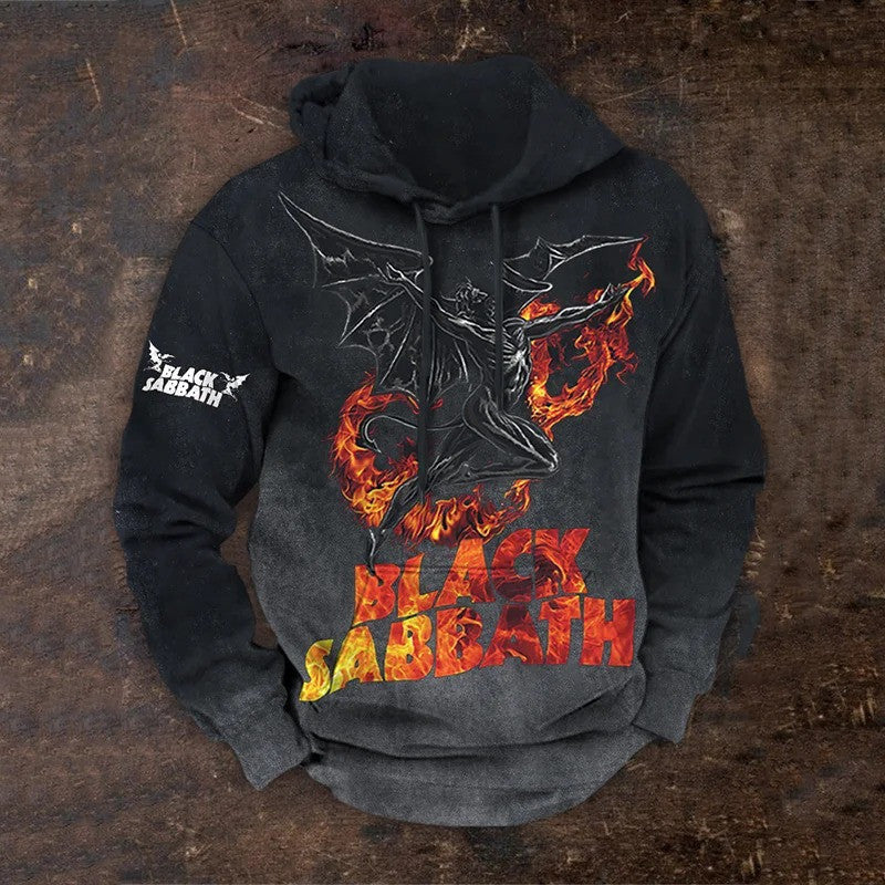 Black Sabbath Merch Hoodie Fire Gradiant Demon Black Sabbath Hoodie Gifts For Rock Band Fan Black Sabbath Merch Hoodie Fire Gradiant Demon Black Sabbath Hoodie Gifts For Rock Band Fan