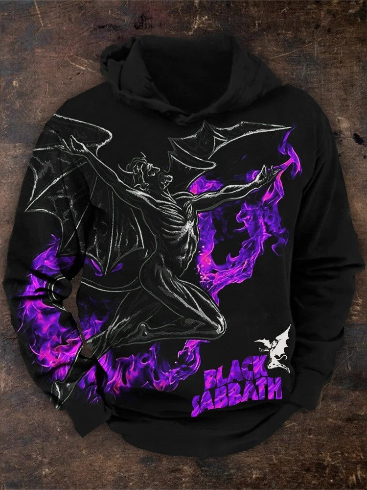 Black Sabbath Merch Hoodie Gradiant Demon Black Sabbath Hoodie Rock Band Fans Gifts