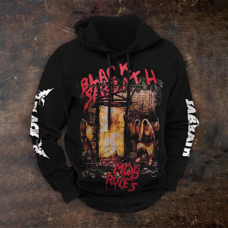 Black Sabbath Merch Hoodie Mob Rules Black Sabbath Hoodie Rock Band Inspired Fans Gifts