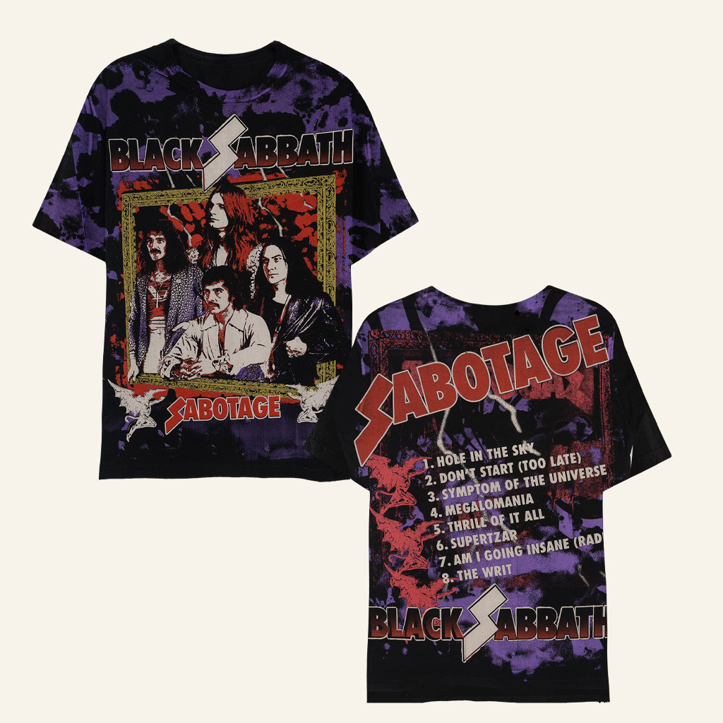 Black Sabbath Merch Sabotage Tracklist T-Shirt Cool Gifts For Music Lovers-1 Black Sabbath Merch Sabotage Tracklist T-Shirt Cool Gifts For Music Lovers-1