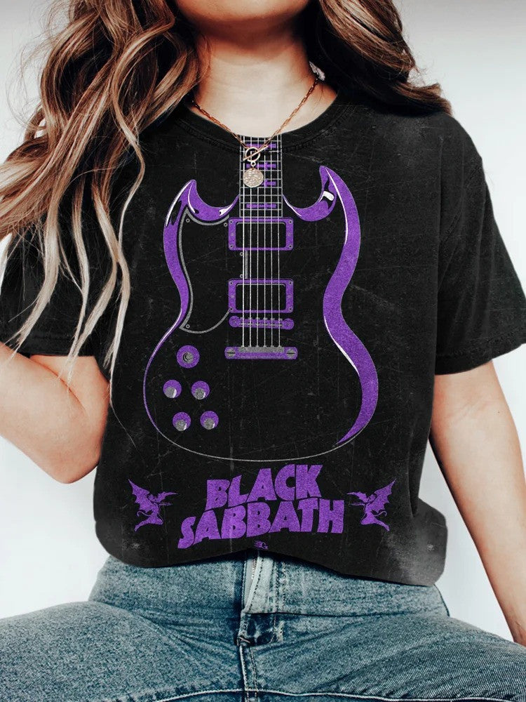 Black Sabbath Merch Shirt Guitar Black Sabbath T-Shirt Rock Band Fan Gifts