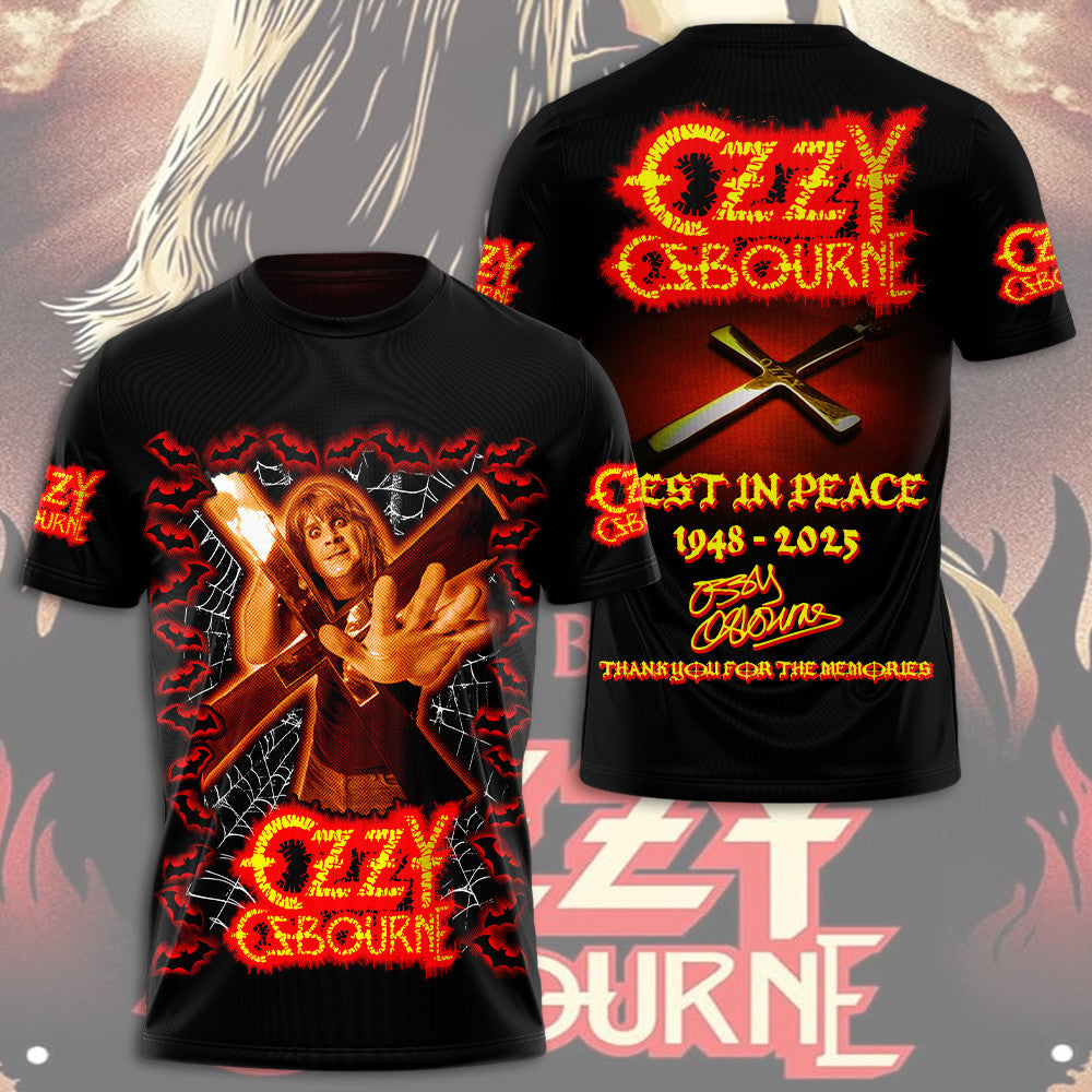 Black Sabbath X Ozzy Osbourne T-Shirt RIP Ozzy Osbourne Merch Thank You For The Memories Shirt Black Sabbath X Ozzy Osbourne T-Shirt RIP Ozzy Osbourne Merch Thank You For The Memories Shirt