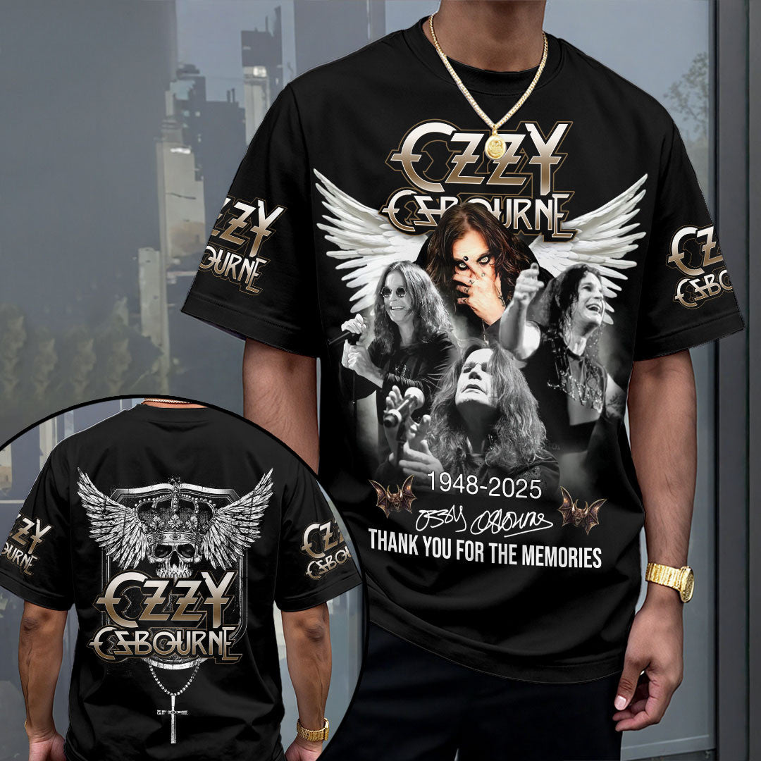 Black Sabbath X Ozzy Osbourne T-Shirt RIP Ozzy Osbourne Thank You For The Memories Shirt Black Sabbath X Ozzy Osbourne T-Shirt RIP Ozzy Osbourne Thank You For The Memories Shirt