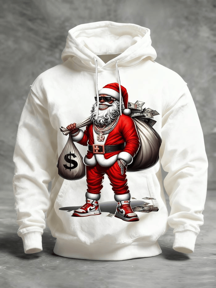 Black Santa Hoodie African American Santa Hoodie Best Christmas Gift for Adult Son