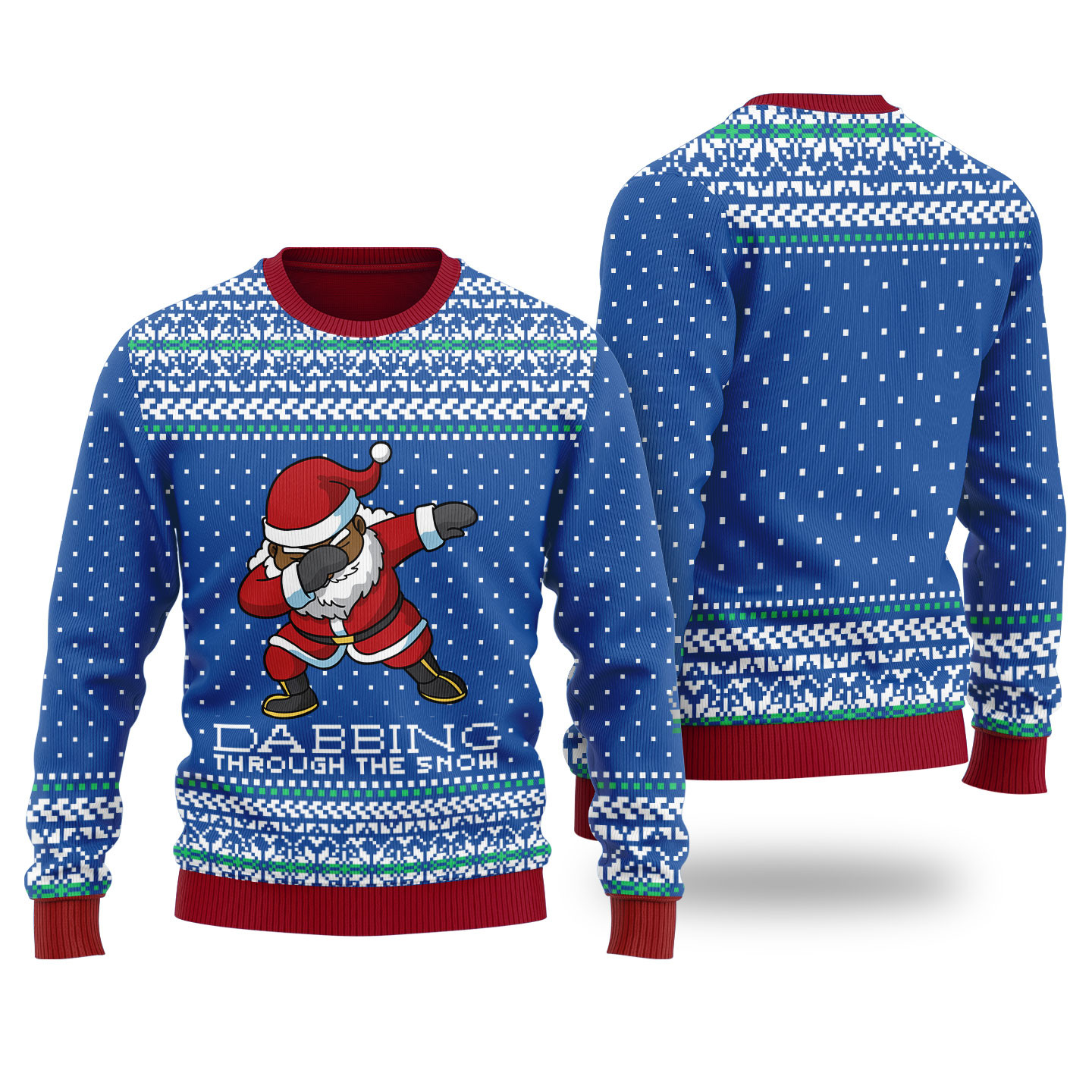 Black Santa Ugly Christmas Sweater Royal Perfect Merch Gift for the Christmas Season