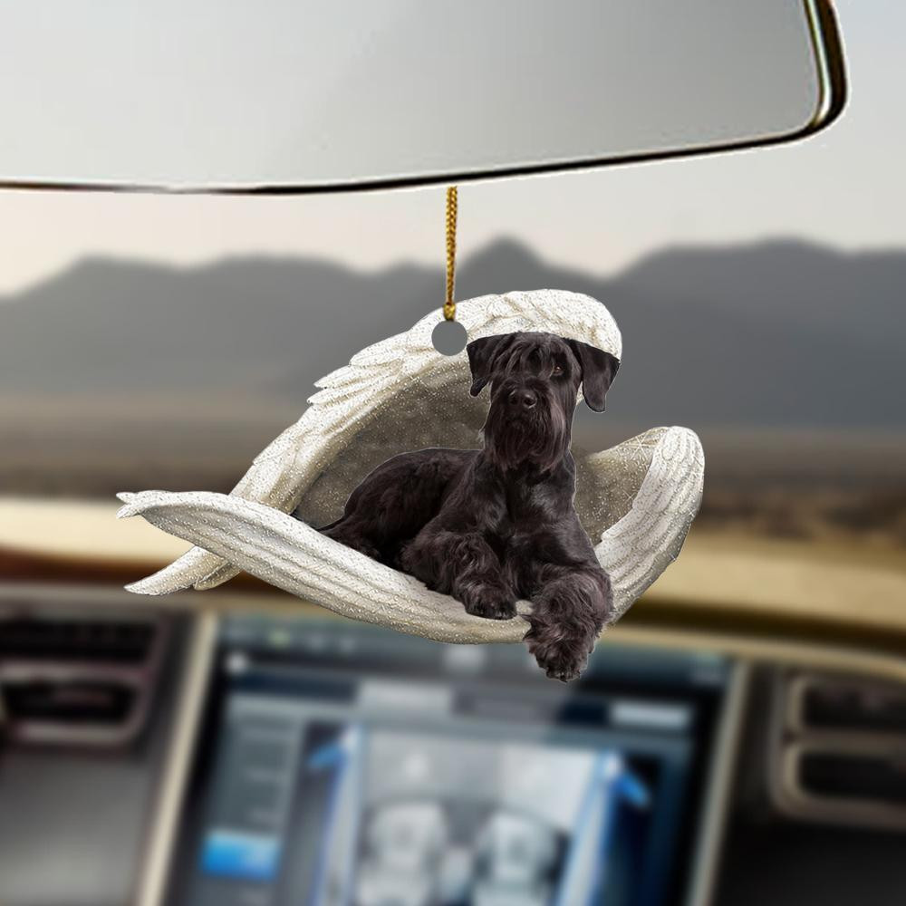 Black schnauzer sleeping angel black schnauzer lover dog mom ornament cus tjl