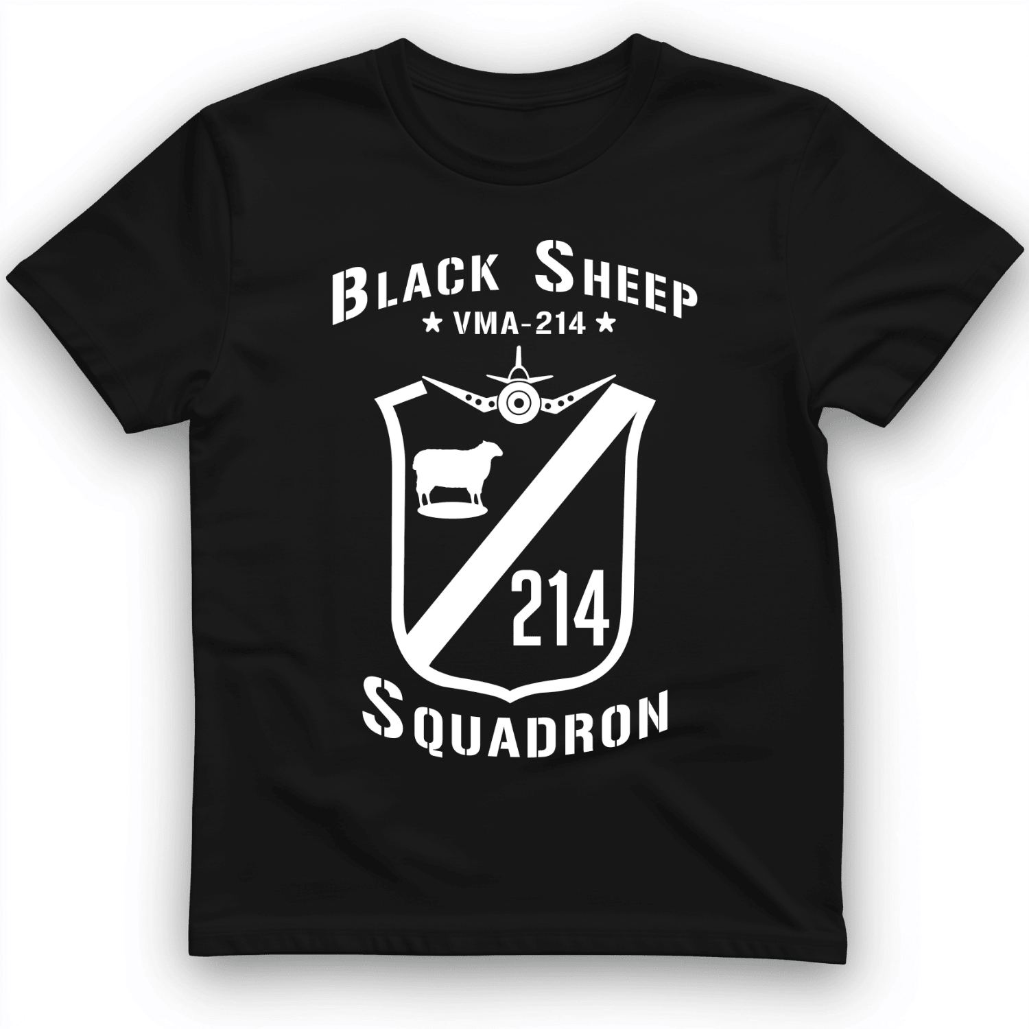 Black Sheep Squadron T-Shirt Military Themed Shirt Unique Gifts For Men