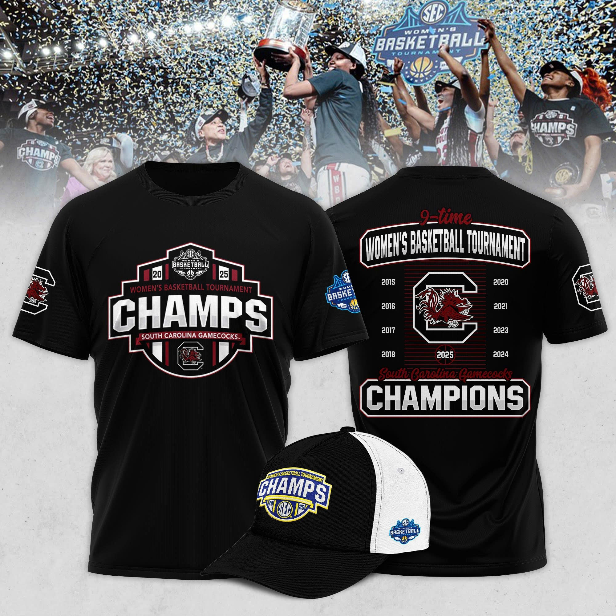 Black South Carolina Gamecocks 2025 Shirt Presents For Football Fans