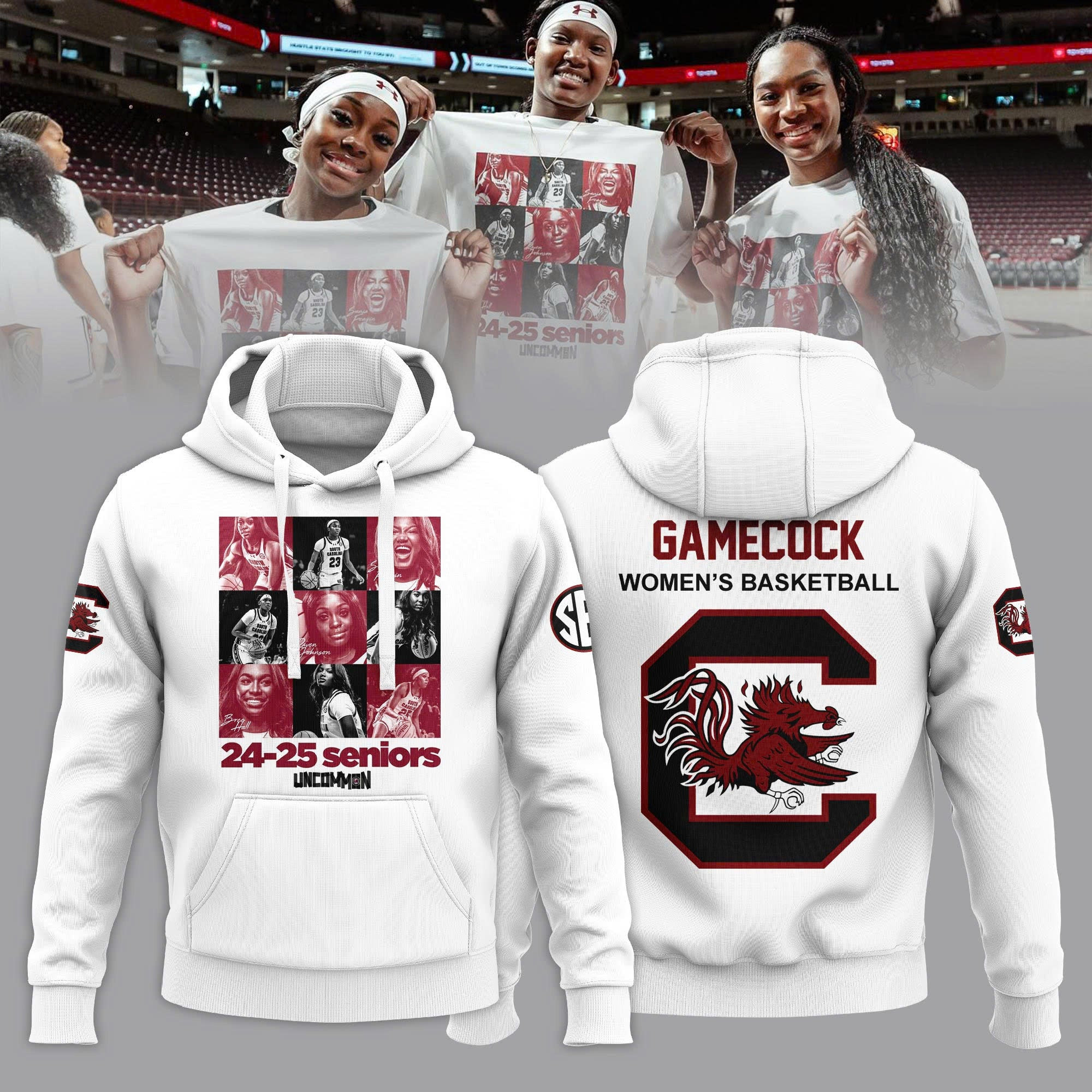 Black South Carolina Gamecocks Hoodie 2025 SEC Women's Basketball Best Gifts For Football Fans