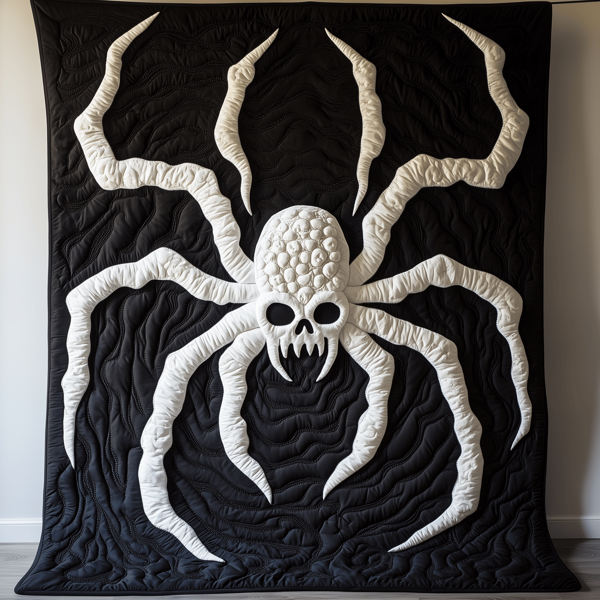 Black Spider Quilted Blanket Christmas Quilted Blanket Christmas Gifts For Parents