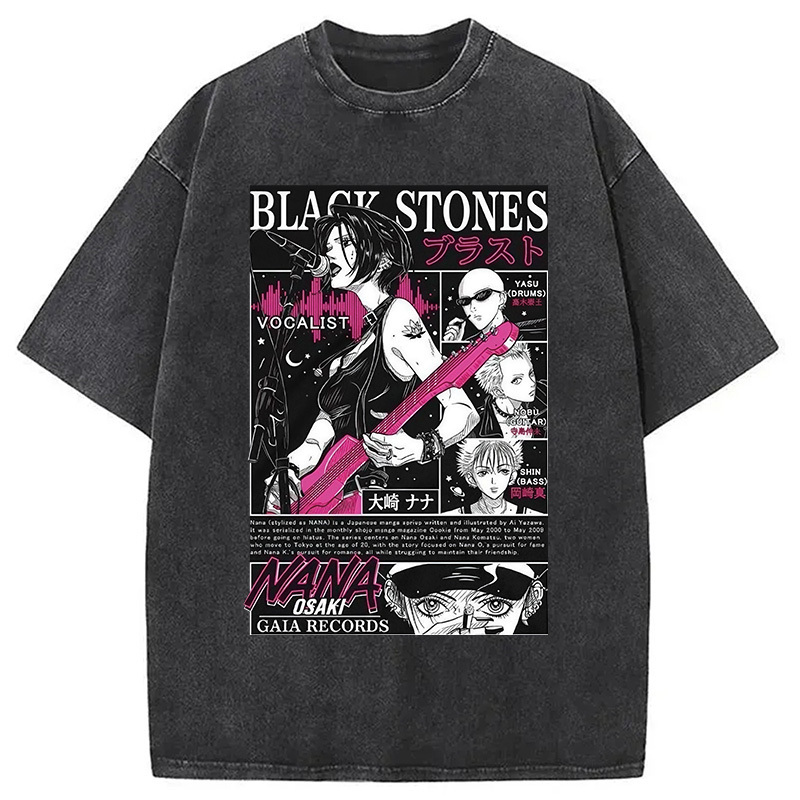 Black Stone Washed T-Shirt Soft Comfortable Daily T Shirt Gifts For Sister