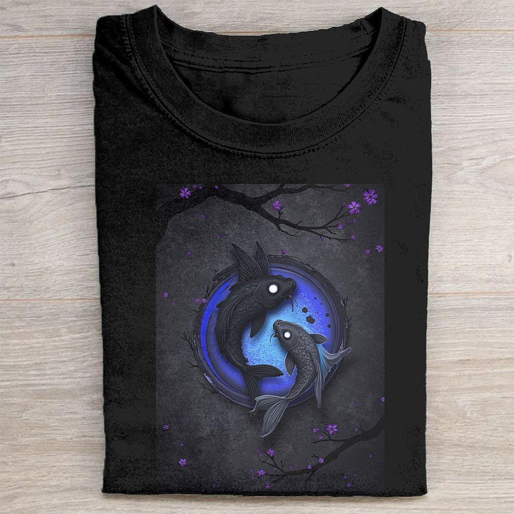 Black T-Shirt With Blue Dragon Graphic Design Fantasy Dragon Lover Tee