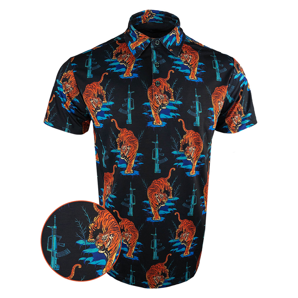 Black Tiger Polo Shirt Tactical Clothing Pro Gun Rights Merch Christmas Gift Ideas For Dad