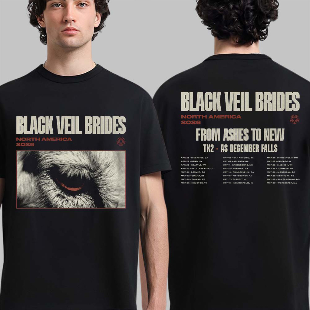 Black Veil Brides North America 2026 Tour Schedule Dates With From Ashes To New TX2 Shirt