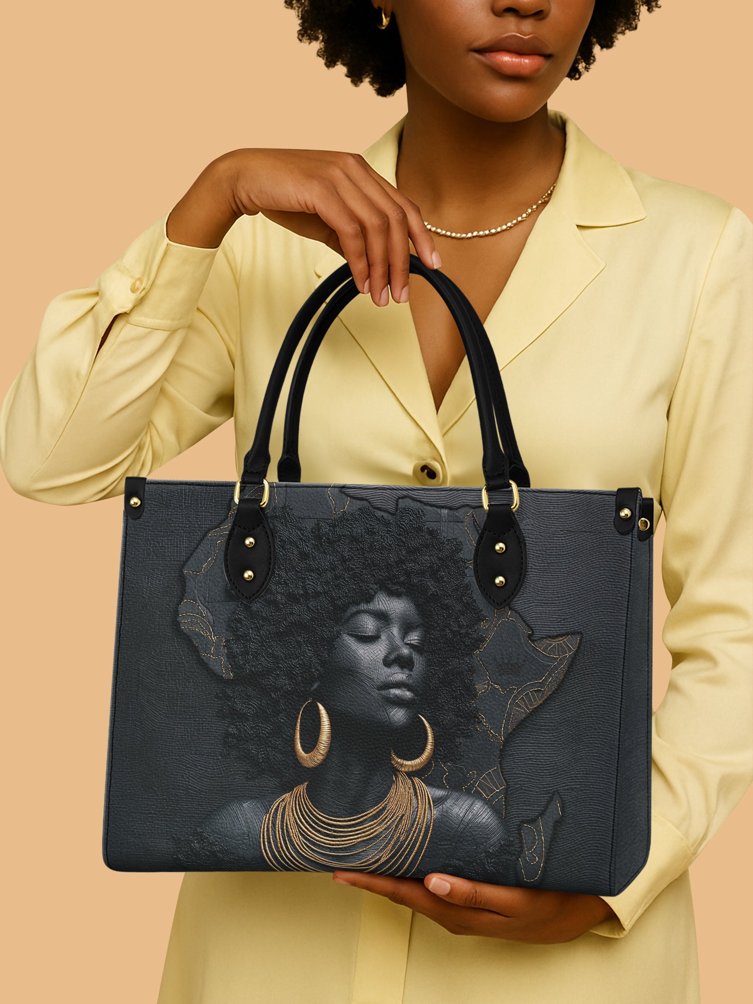 Black Women Leather Handbag African American Heritage Month Gifts For Ladies
