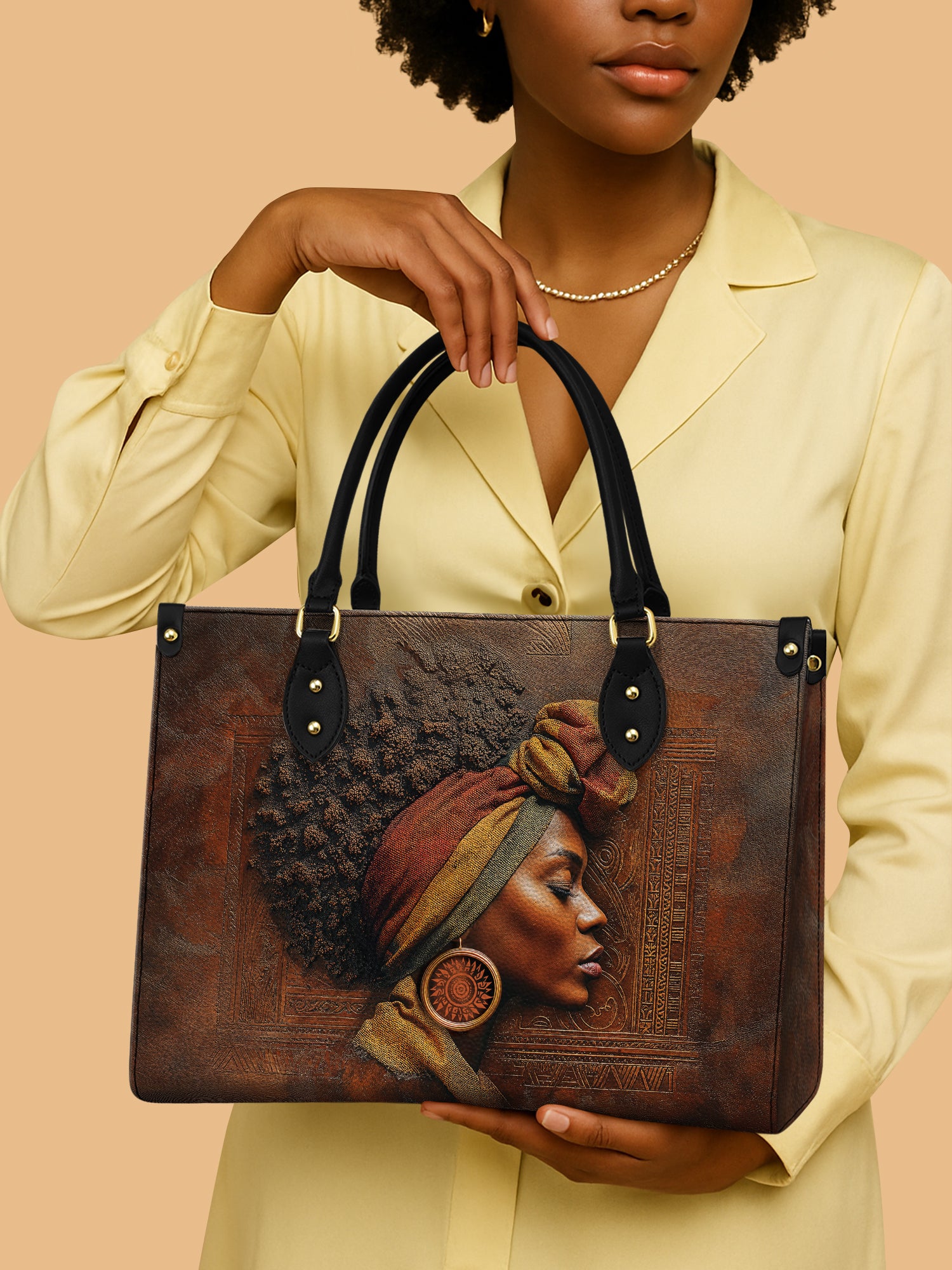 Black Women Leather Handbag African American Heritage Month Gifts For Mom