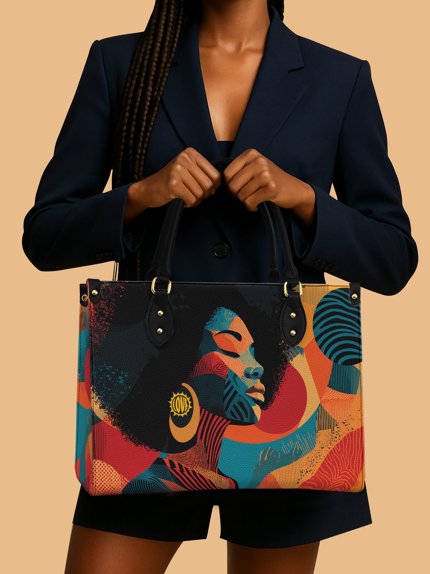 Black Women Leather Handbag Colorful Black Women Melanin Present Ideas For Wife