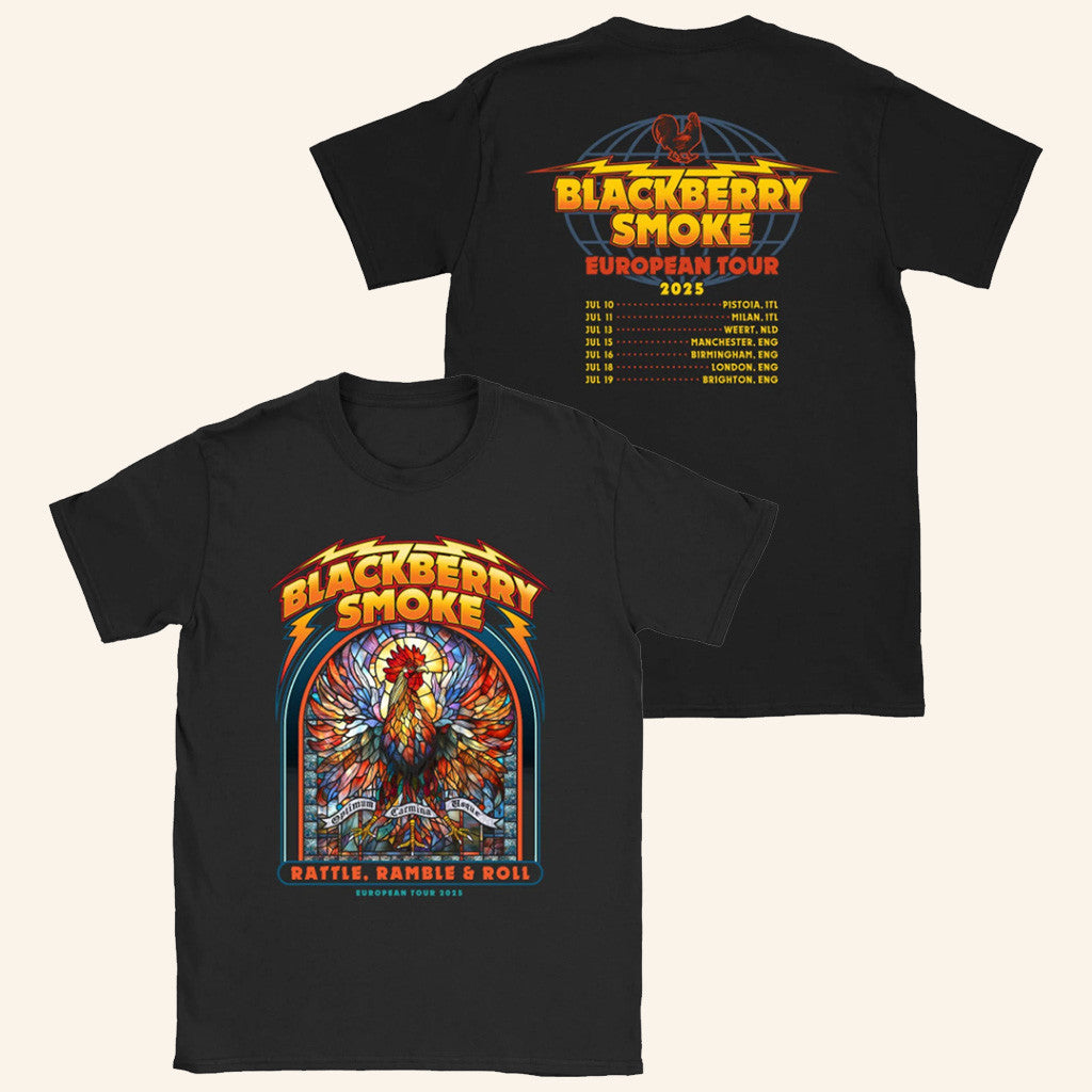 Blackberry Smoke Merch 2025 European Tour T-Shirt Presents For Dad Blackberry Smoke Merch 2025 European Tour T-Shirt Presents For Dad