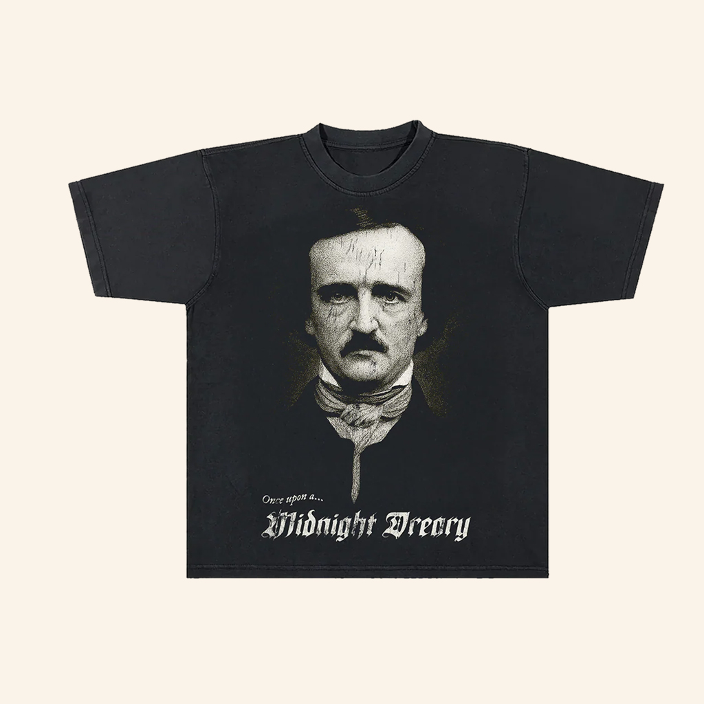 Blackcraft Clothing Merch Midnight Dreary Shirt  Edgar Allan Poe T-Shirt Gifts For Dad