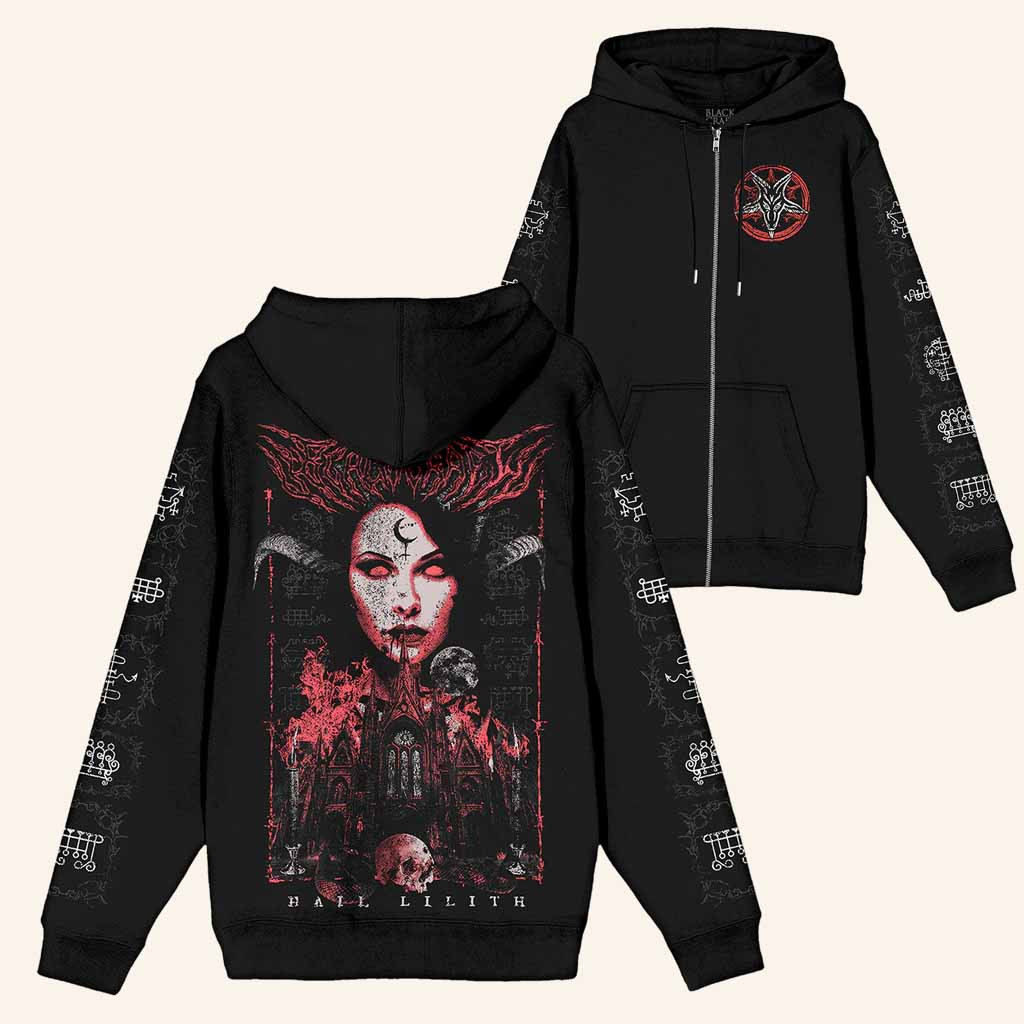 Blackcraft Cult Merch Lilith Queen Of Demons Zip Hoodie Birthday Present For Husband Blackcraft Cult Merch Lilith Queen Of Demons Zip Hoodie Birthday Present For Husband