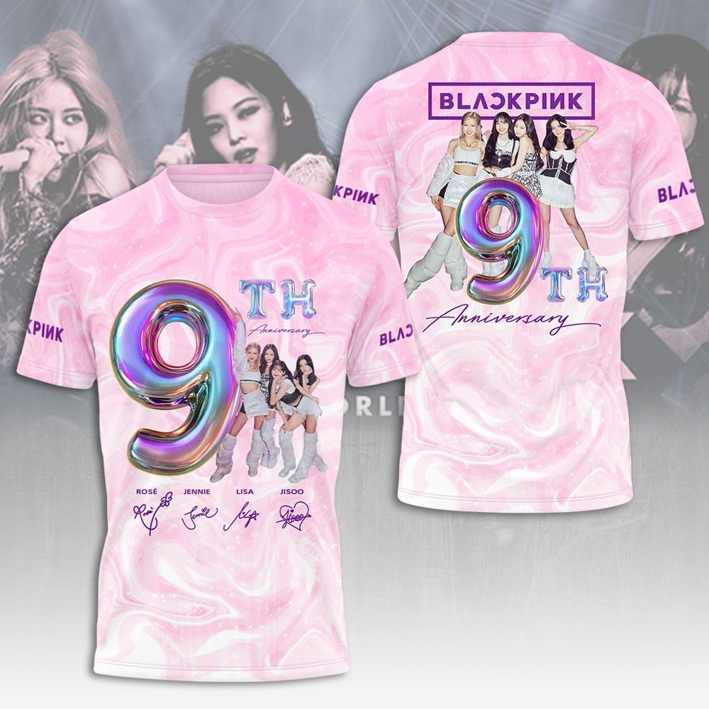 Blackpink 9th Anniversary For Deadline Tour T-Shirt Gift For Fan Club Lovers