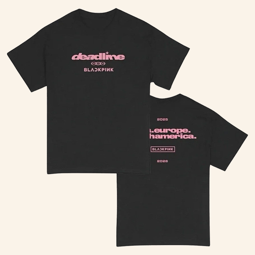 Blackpink Deadline Merch 2025 Black World Tour T-Shirt Gifts For Her