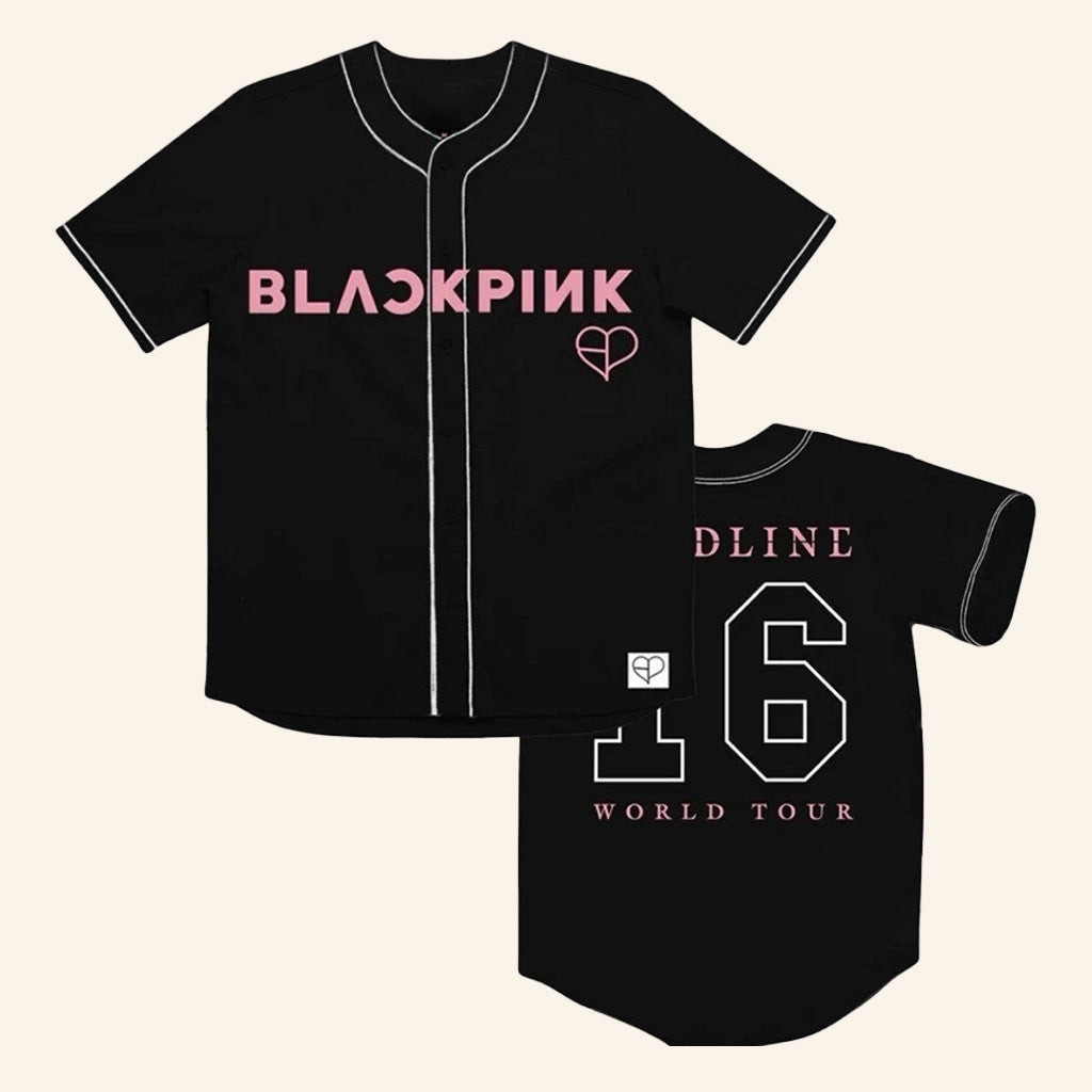Blackpink Deadline Merch 2025 Pink And White Baseball Jersey Gifts For Fans Blackpink Deadline Merch 2025 Pink And White Baseball Jersey Gifts For Fans