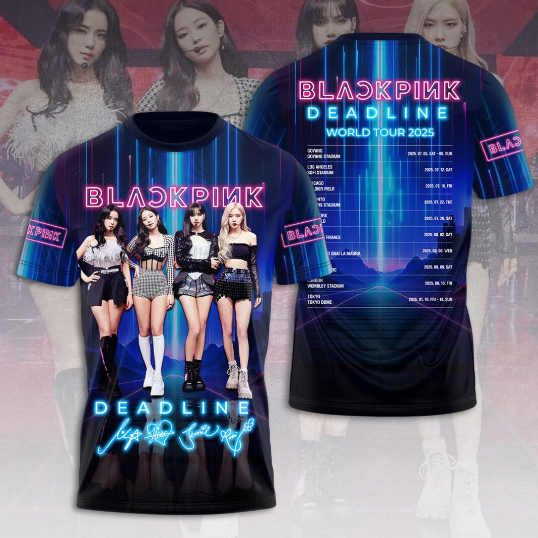 BlackPink Deadline World Tour 2025 T-Shirt Gifts For Music Enthusiasts