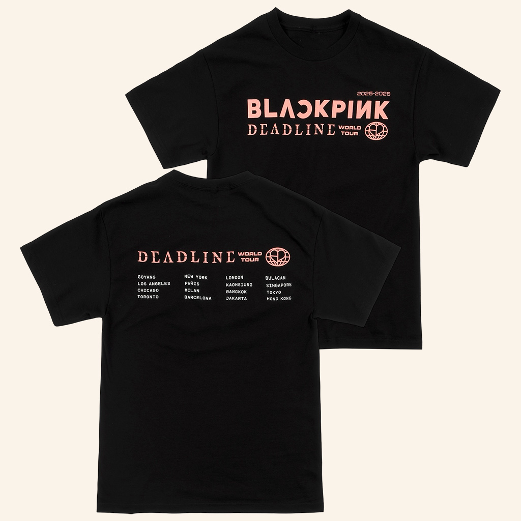 Blackpink Merch Deadline World Tour List Black T-Shirt Best Gift For Blackpink Fan Blackpink Merch Deadline World Tour List Black T-Shirt Best Gift For Blackpink Fan
