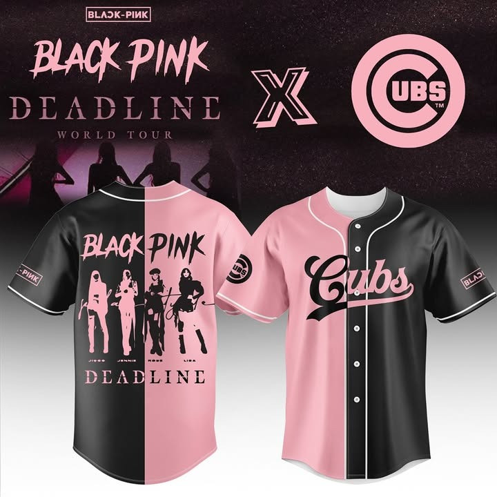 BLACKPINK x Chicago Cubs Deadline World Tour Merch Jersey Gifts For BLACKPINK Lovers Fans
