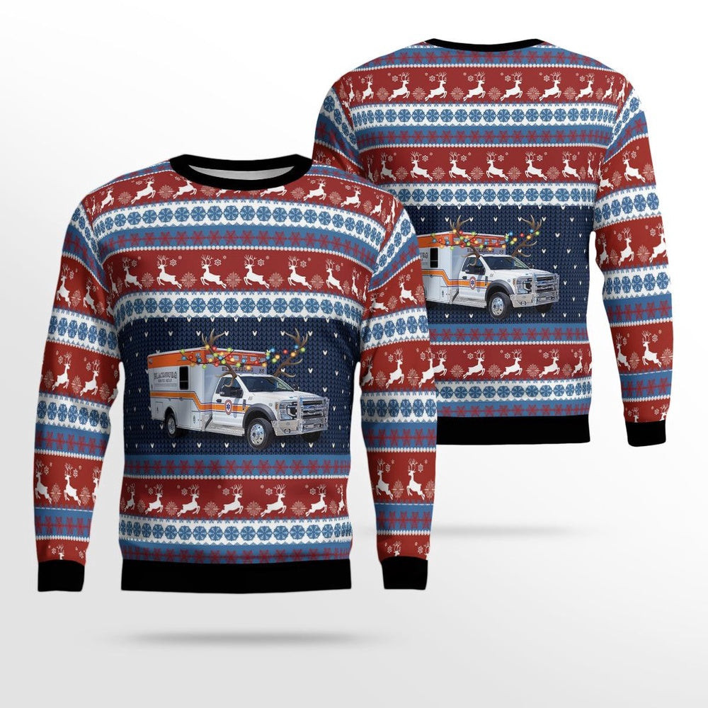 Blacksburg, Virginia Volunteer Rescue Squad Christmas Ugly Sweater Unisex Christmas Gift